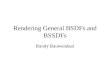 Rendering General BSDFs and BSSDFs Randy Rauwendaal