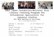 2003 Japan Foundation/National Diet Library Training Program for Information Specialists for Japanese Studies NCC Open Meeting at San Diego 平成１５年日本研究情報専門家研修報告