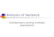 Analysis of Variance Comparisons among multiple populations