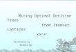 Mining Optimal Decision Trees from Itemset Lattices KDD’07 Presented by Xiaoxi Du