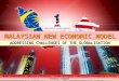 MALAYSIAN NEW ECONOMIC MODEL ADDRESSING CHALLENGES OF THE GLOBALISATION Muhd Shahrulmiza Zakaria  Director, Trade Division  Malaysian Friendship & Trade