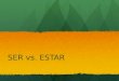 SER vs. ESTAR. Estar and Ser are both Spanish verbs that can be loosely translated into English as “to be.” While estar is used to describe temporary