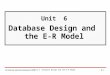 Wei-Pang Yang, Information Management, NDHU Database Design and Unit 6 Database Design and the E-R Model 6-1 Unit 6 Database Design and the E-R Model