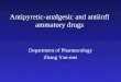 Antipyretic-analgesic and antiinflammatory drugs Department of Pharmacology Zhang Yan-mei