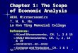 By Mr. LAU san-fat/ver 2004CH1-The Scope of Economic Analysis1 Chapter 1: The Scope of Economic Analysis HKAL Microeconomics T. W. G. Hs. Lo Kon Ting Memorial