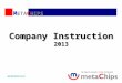 Copyright @METACHIPS corporation BEST PRICE, BEST SERVICE Company Instruction 2013  M ETA C HIPS