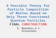 A Possible Theory for Particle Composition of Matter Based on Only Three Functional Quantum Particles FINAL CONSTRUCTION E. Markakis & C. Provatidis