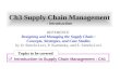 REFERENCE Designing and Managing the Supply Chain : Concepts, Strategies, and Case Studies by D. Simchi-Levi, P. Kaminsky, and E. Simchi-Levi Ch3 Supply