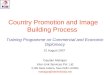 Country Promotion and Image Building Process Training Programme on Commercial and Economic Diplomacy 22 August 2007 Gautam Mahajan Inter-Link Services