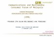 Communications and Multimedia Consumer Forum of Malaysia FORUM PENGGUNA KOMUNIKASI DAN MULTIMEDIA MALAYSIA (CFM) ‘PERANAN CFM DALAM MELINDUNGI HAK PENGGUNA’