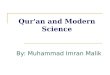 Qur'an and Modern Science By: Muhammad Imran Malik