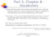 Part 2 – Personality Organization Chapter 8 – How the Parts of Personality Fit Together Part 3, Chapter 8 - Vocabulary These flashcards have been designed