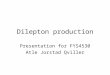 Dilepton production Presentation for FYS4530 Atle Jorstad Qviller