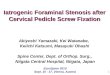 1 Iatrogenic Foraminal Stenosis after Cervical Pedicle Screw Fixation Akiyoshi Yamazaki, Kei Watanabe, Keiichi Katsumi, Masayuki Ohashi Spine Center, Dept