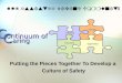 XYZ Assisted Living Community Putting the Pieces Together To Develop a Culture of Safety Screening Ergonomics Education Therapy C ontinuum of C aring