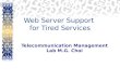 Web Server Support for Tired Services Telecommunication Management Lab M.G. Choi