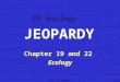CCNA1 v3 Module 1 Chapter 19 and 22 Ecology JEOPARDY K. Martin CP Biology