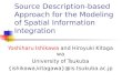 Source Description-based Approach for the Modeling of Spatial Information Integration Yoshiharu Ishikawa and Hiroyuki Kitagawa University of Tsukuba {ishikawa,kitagawa}@is.tsukuba.ac.jp
