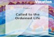 Chapter 5 Called to the Ordained Life. The Sacraments The Sacraments of Initiation Baptism, Confirmation, and Eucharist establish our relationship with