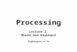 Processing Lecture.2 Mouse and Keyboard lbg@dongseo.ac.kr