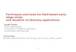 Techniques and tools for field-based early-stage study and iteration of Ubicomp applications 1 Scott Carter EECS Department University of California, Berkeley