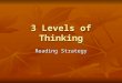 3 Levels of Thinking Reading Strategy. You are currently a guest of adflip. To become a member click here for info. Have a look around. You may be suprised