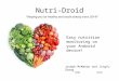 Nutri-Droid “Helping you be healthy and avoid obesity since 2014!” Easy nutrition monitoring on your Android device! Joseph McMahan and JingYu Zhang 麦折服