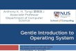 Gentle Introduction to Operating System Anthony K. H. Tung( 鄧锦浩） Associate Professor Department of Computer Science atung 