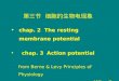 Chap. 2 The resting membrane potential chap. 3 Action potential 第三节 细胞的生物电现象 from Berne & Levy Principles of Physiology (4th ed) 2005