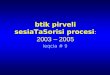 Btik pirveli sesiaTaSorisi procesi : 2003 – 2005 leqcia # 9