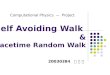 Self Avoiding Walk & Spacetime Random Walk 20030384 이 승 주 Computational Physics ㅡ Project