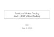 Basics of Video Coding and H.263 Video Coding 김성재 Sep. 6, 2000