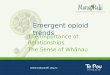 Www.tepou.co.nz  Emergent opioid trends The Importance of Relationships The Sense of Whānau