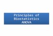 Principles of Biostatistics ANOVA. DietWeight Gain (grams) Standard910 8 Junk Food10 13 12 Organic91012910 Table shows weight gains for mice on 3 diets