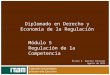 Módulo 5 Regulación de la Competencia Álvaro R. Sánchez González Agosto de 2011 Diplomado en Derecho y Economía de la Regulación