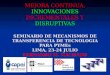 MEJORA CONTINUA, INNOVACIONES INCREMENTALES Y DISRUPTIVAS SEMINARIO DE MECANISMOS DE TRANSFERENCIA DE TECNOLOGIA PARA PYMEs LIMA, 23-24 JULIO FERNANDO
