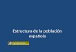 Estructura de la población española. TEMA 1: LA POBLACIÓN ESPAÑOLA ACTUAL: ESTRUCTURA (SEXO, EDAD Y ACTIVIDAD), EVOLUCIÓN DESDE 1960 Y PROBLEMÁTICA ACTUAL