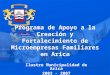 Programa de Apoyo a la Creación y Fortalecimiento de Microempresas Familiares en Arica Ilustre Municipalidad de Arica 2003 - 2007