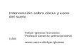 Intervención sobre obras y usos del suelo Felipe Iglesias González Profesor Derecho administrativo UAM 
