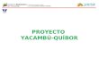 PROYECTO YACAMBÚ-QUÍBOR. ANTECEDENTES, PROPÓSITO INICIAL DEL PROYECTO