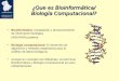 Bioinformatica: recopilación y almacenamiento de información biológica (AND/ARN) proteina Biología computacional: El desarrollo de algoritmos y métodos