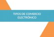 TIPOS DE COMERCIO ELECTRÓNICO. E-COMMERCE ¿Qué tienen en común?