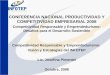 CONFERENCIA NACIONAL PRODUCTIVIDAD Y COMPETITIVIDAD EMPRESARIAL 2008 Competitividad Responsable y Emprendedurismo: Desafíos para el Desarrollo Sostenible