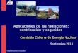 Comisión Chilena de Energía Nuclear Septiembre 2013 Aplicaciones de las radiaciones: contribución y seguridad Colegio de expertos en seguridad
