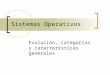 Sistemas Operativos Evolución, categorías y características generales