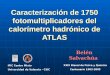 Caracterización de 1750 fotomultiplicadores del calorímetro hadrónico de ATLAS Belén Salvachúa IFIC Centro Mixto Universidad de Valencia - CSIC XXIX Bienal