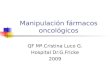 Manipulación fármacos oncológicos QF Mª.Cristina Luco G. Hospital Dr.G.Fricke 2009