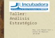 Taller: Análisis Estratégico Mag. Luis Miguel Soto L. Asesor de Negocios 20/10/04