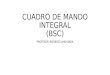 CUADRO DE MANDO INTEGRAL (BSC) PROFESOR: RODRIGO AHUMADA
