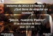 Estudios Bíblicos Lifeway ® Invierno de 2013-14/Tema 1: ¿Qué tiene de singular un nombre? “ Jesús, nuestro Pastor ” 29 de diciembre de 2013 ( Juan 10:7-16